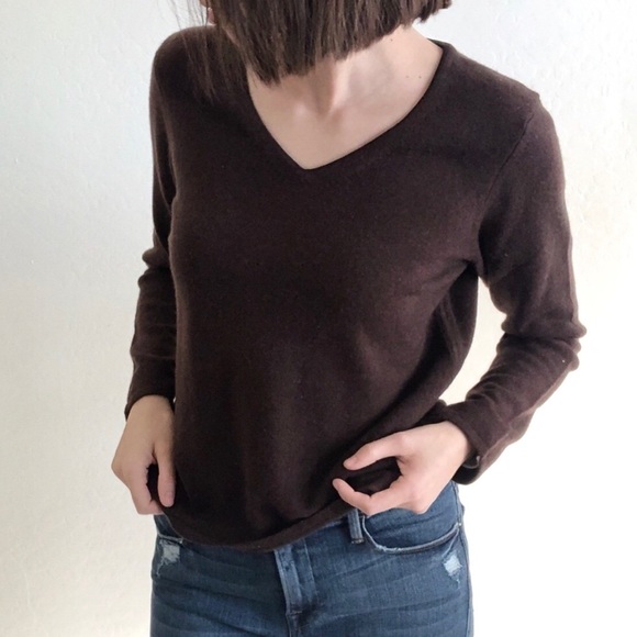 Talbots Cashmere V Neck Sweater - Picture 2 of 7